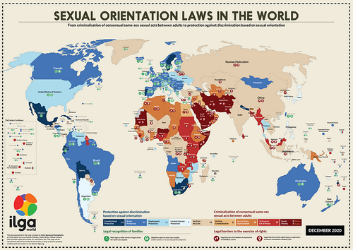 Map of Global Sexual Orientation Laws, ILGA World 2020