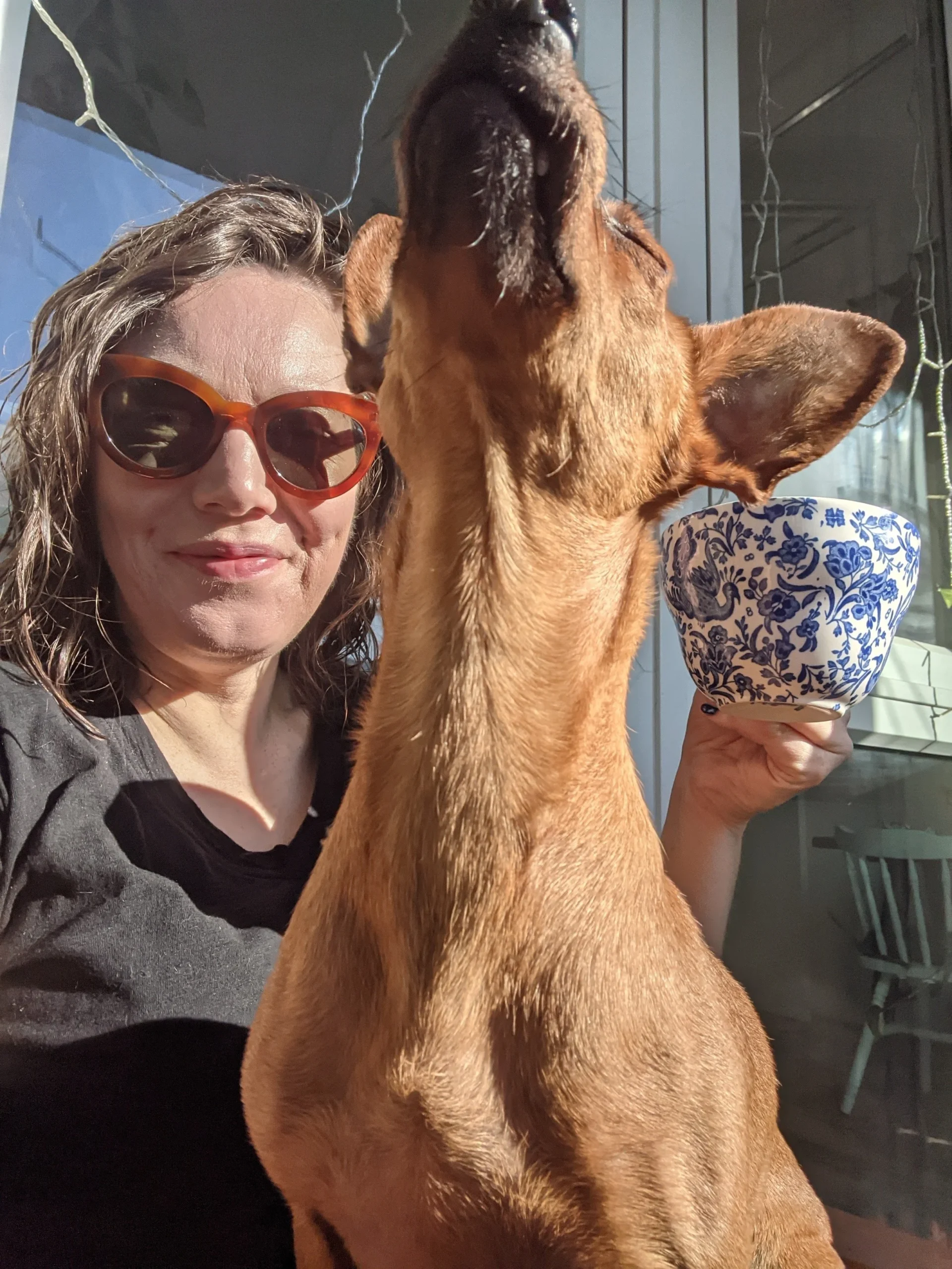 Opportunity Green CEO, Aoife O'Leary, and her dog Roo.