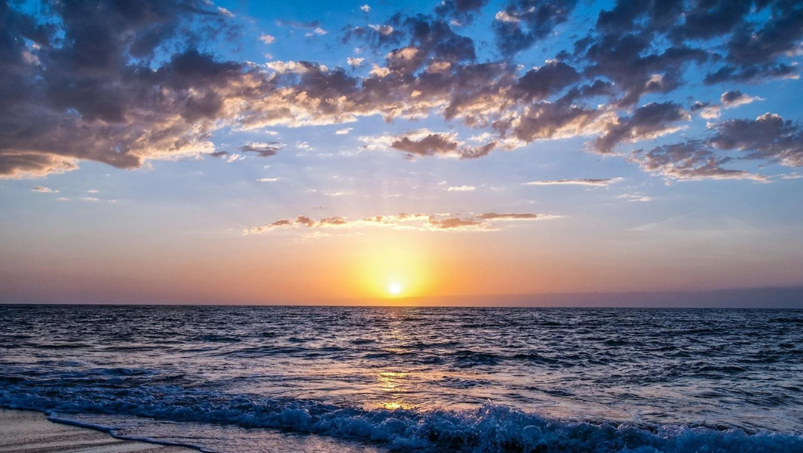 Sunset over sea Sunset over sea