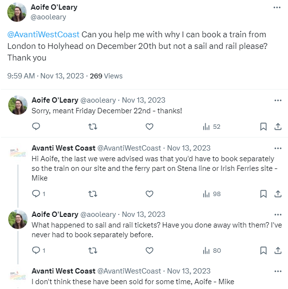 Conversation between our CEO and Avanti West Coast