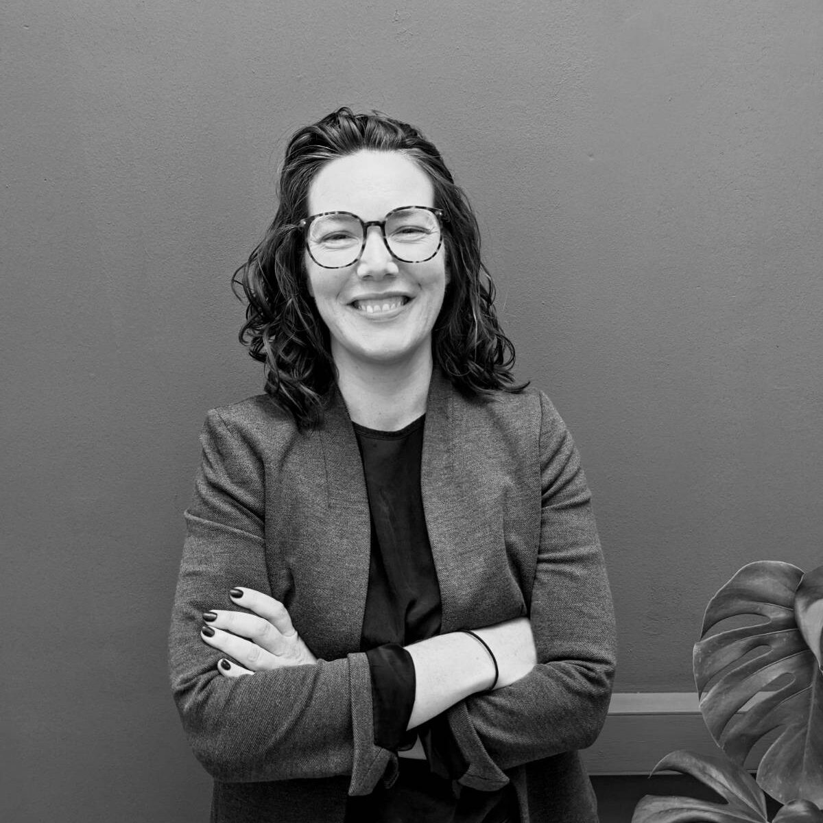 Black and white image of Aoife O'Leary, CEO at Opportunity Green.