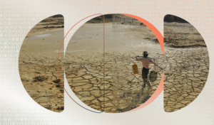 Shafts of lightening over the sea