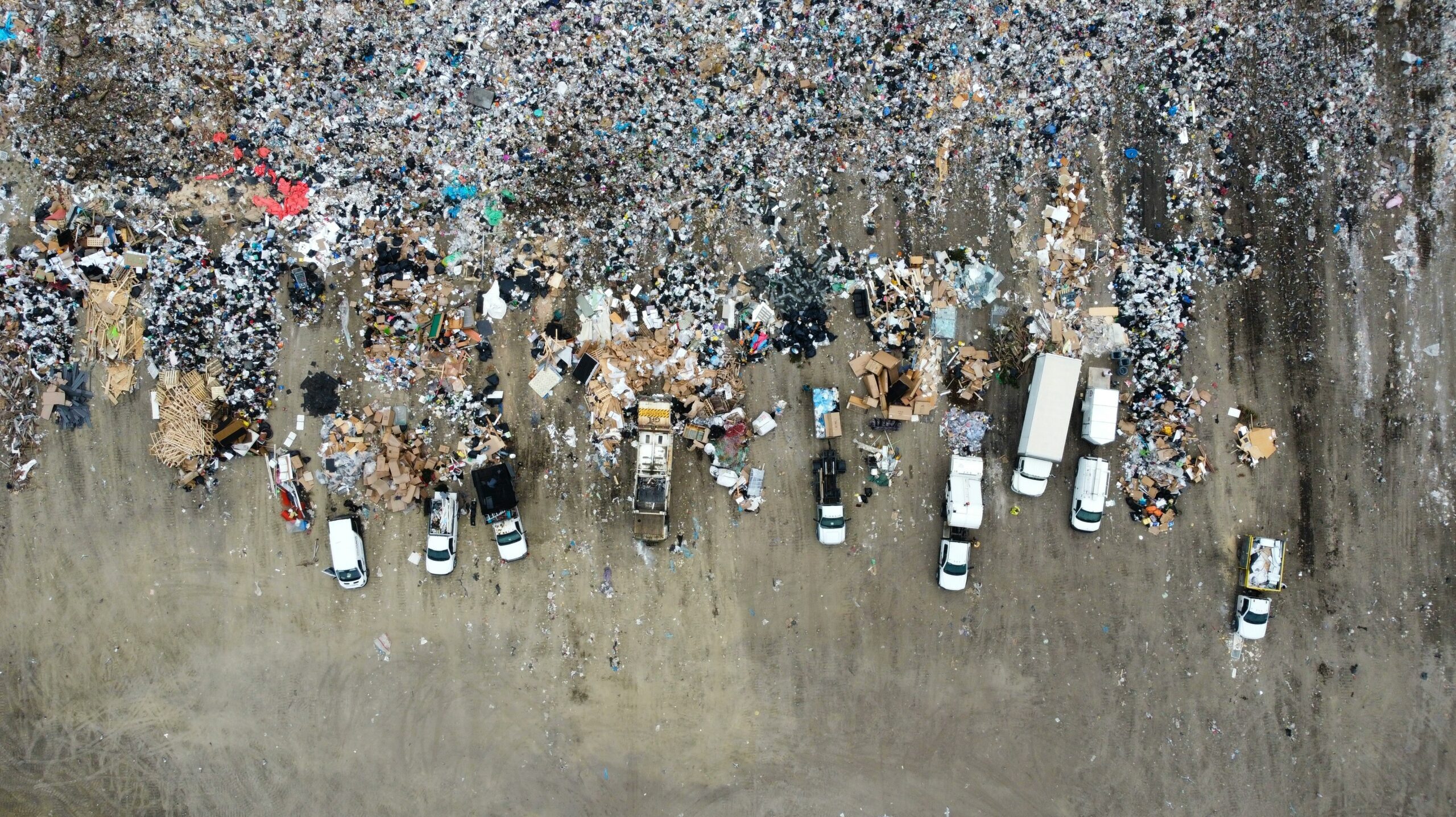 Aerial view of waste Aerial view of waste