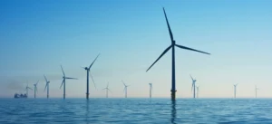 off coast wind farm at sea