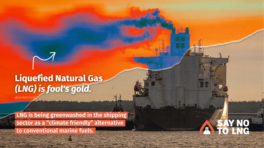 Graphic of methane emissions in satellite from campaign group "Say No To LNG"