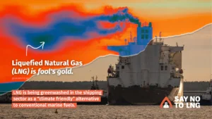 Graphic of methane emissions in satellite from campaign group "Say No To LNG"