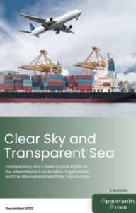 Title cover page for the report Clear Sky and Transparent Sea