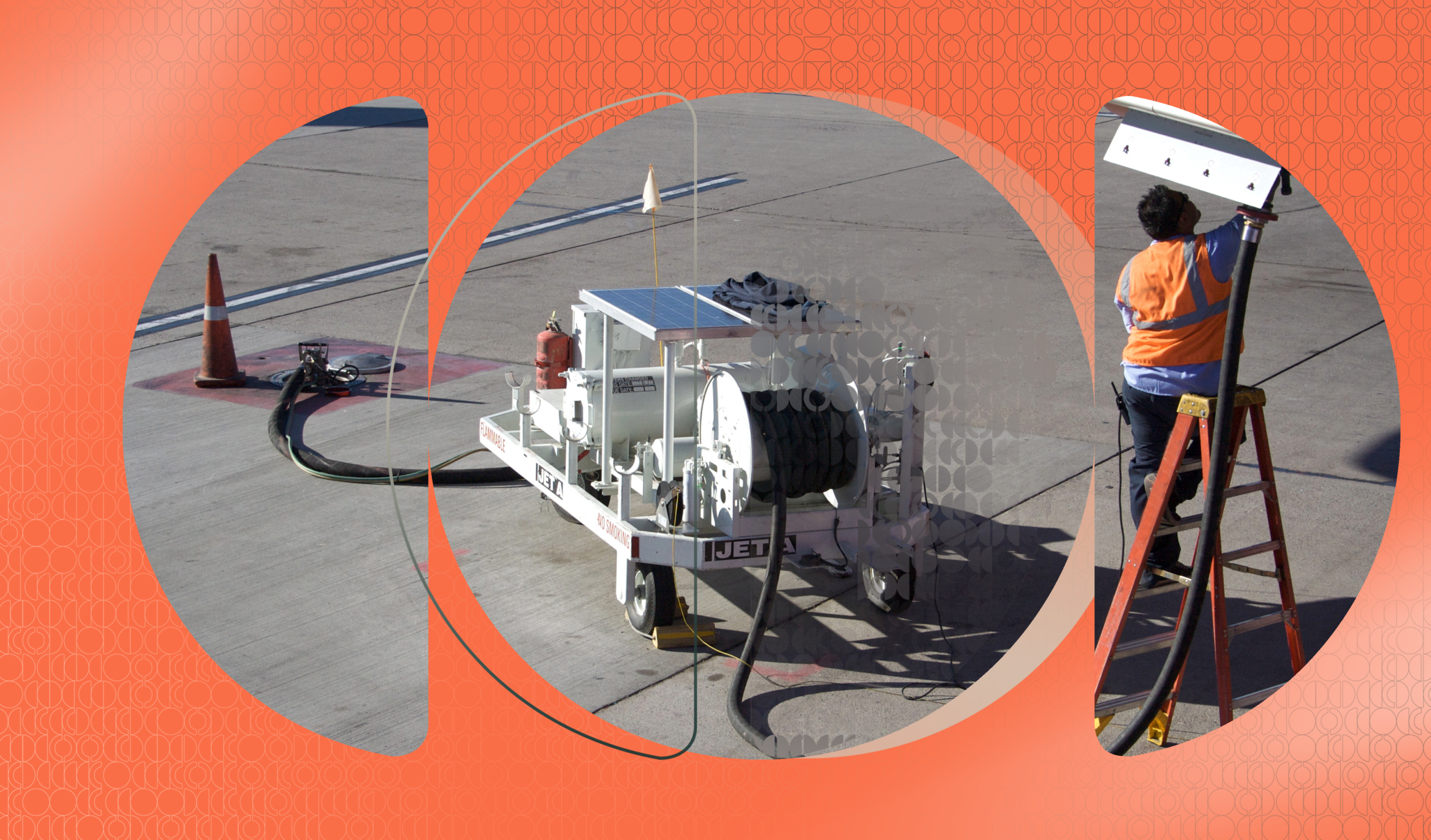 Thick smoke coming out of a chimney at a busy freight shipping port