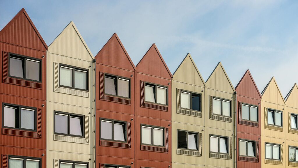 Row of new-build houses