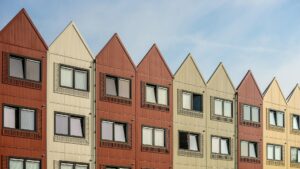 Row of new-build houses