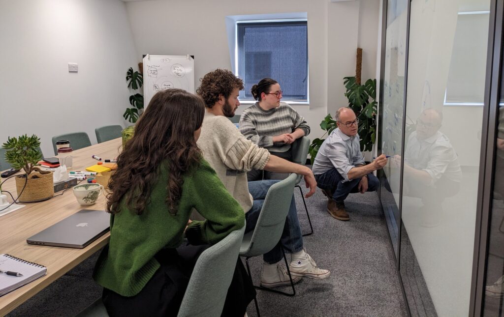 Johanna, Daniel and Leona during their SEO training.